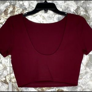 Susana Monaco Crop Top Burgundy